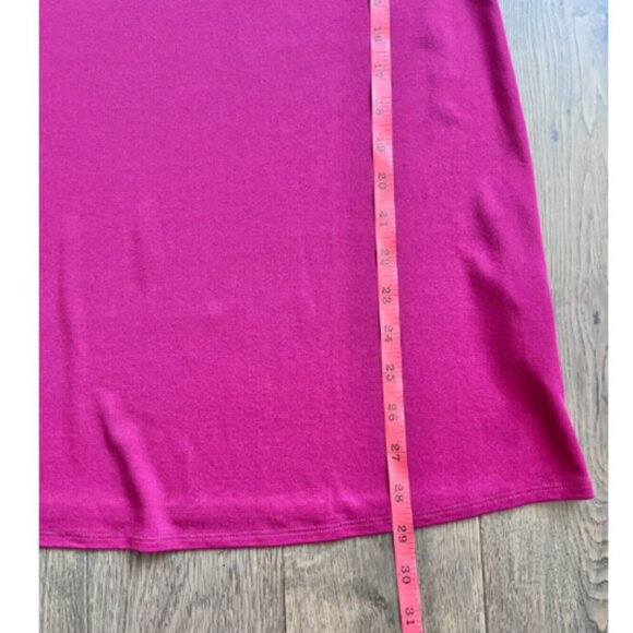 Eileen Fisher 100% Silk Sleeveless Tunic Blouse Size M Cranberry Pink Red - Picture 6 of 7